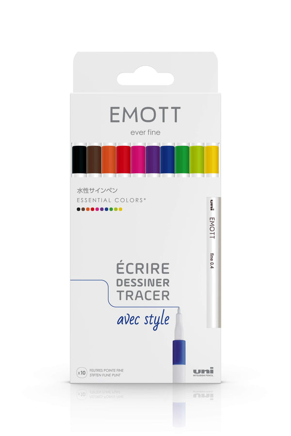 Pochette de 10 Feutres Emott Essentials colors