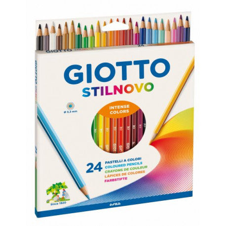 Crayons Stilnovo - Boîtes de 12 ou 24 crayons - Giotto
