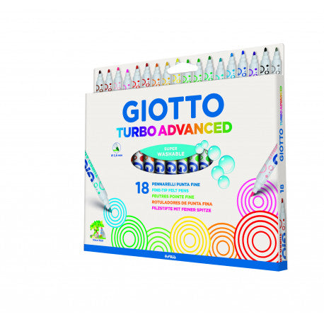 Feutres Giotto Turbo Advances - Boîte de 12 ou 18 - Giotto