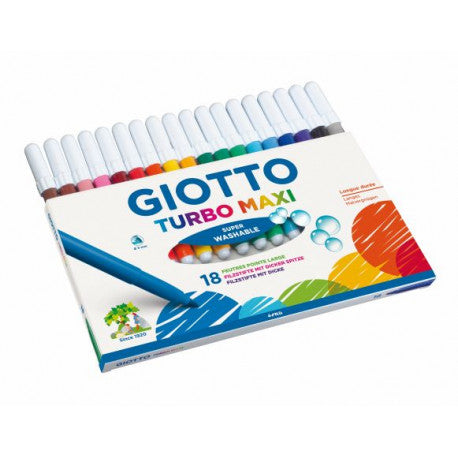 Feutres Giotto Turbo Maxi - Boîte de 12 ou 18 - Giotto