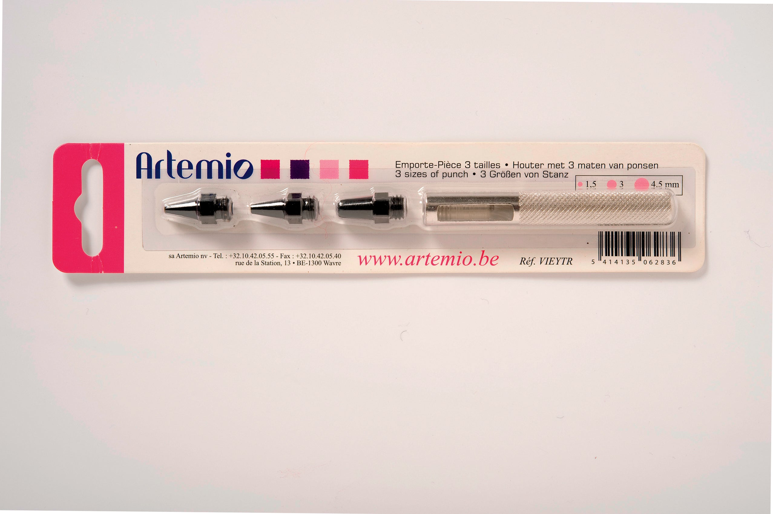 Perforatrice Emporte-pièce Ayher - Ø 3mm - Métal Argenté 12,5cm - Pour Scrapbooking Et Créations DIY