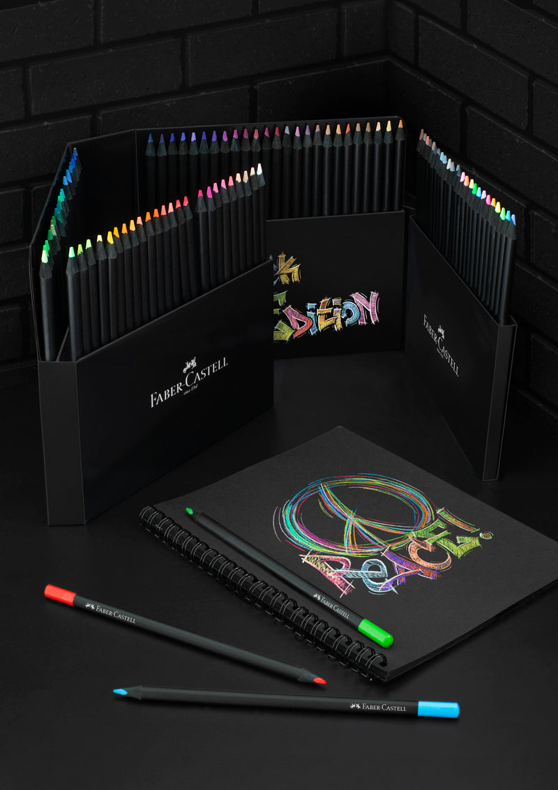 Etui de 100 crayons de couleurs Black Edition