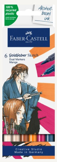Pochette de 6 Sketch Marker Goldfaber - Manga