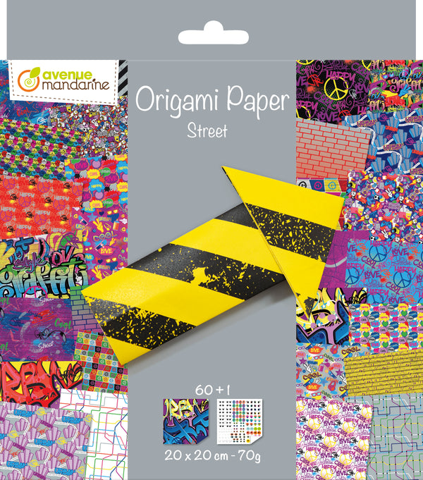 Papier origami 20x20cm Thème Street Art