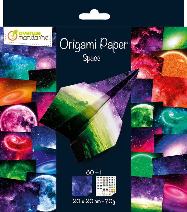 Papier origami 20x20cm Thème espace