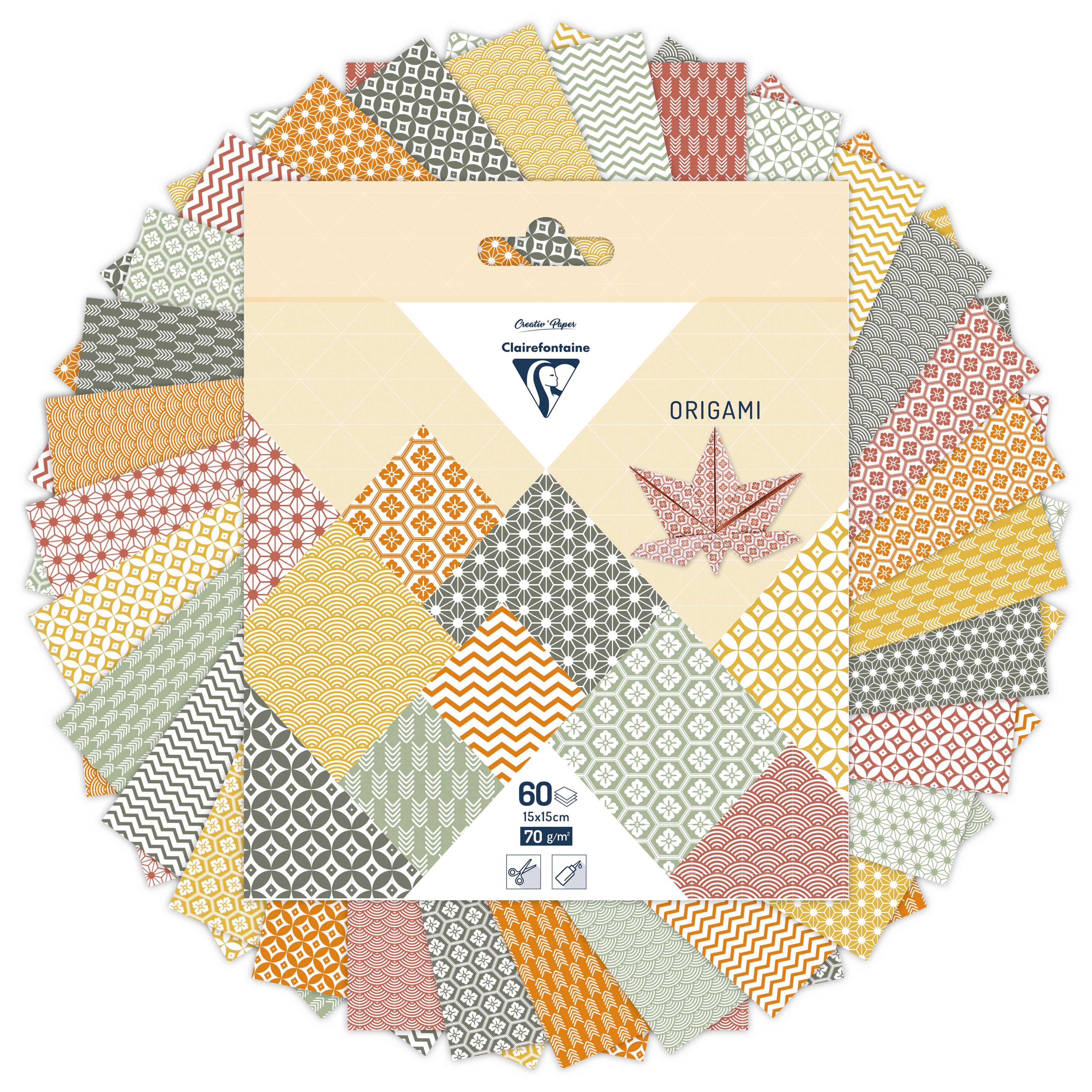 Papier Origami 15x15cm - Lot De 36 Feuilles Pastel - DIY Loisir Créatif