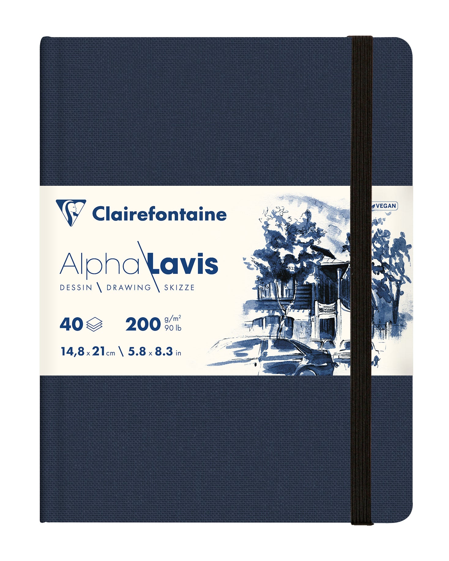 Carnet de croquis 100 feuilles A6 sur toile noire - Peinture acrylique