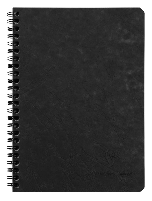Cahier spiralé AGE BAG A5 100 pages petits carreaux 5x5 - Couverture noire