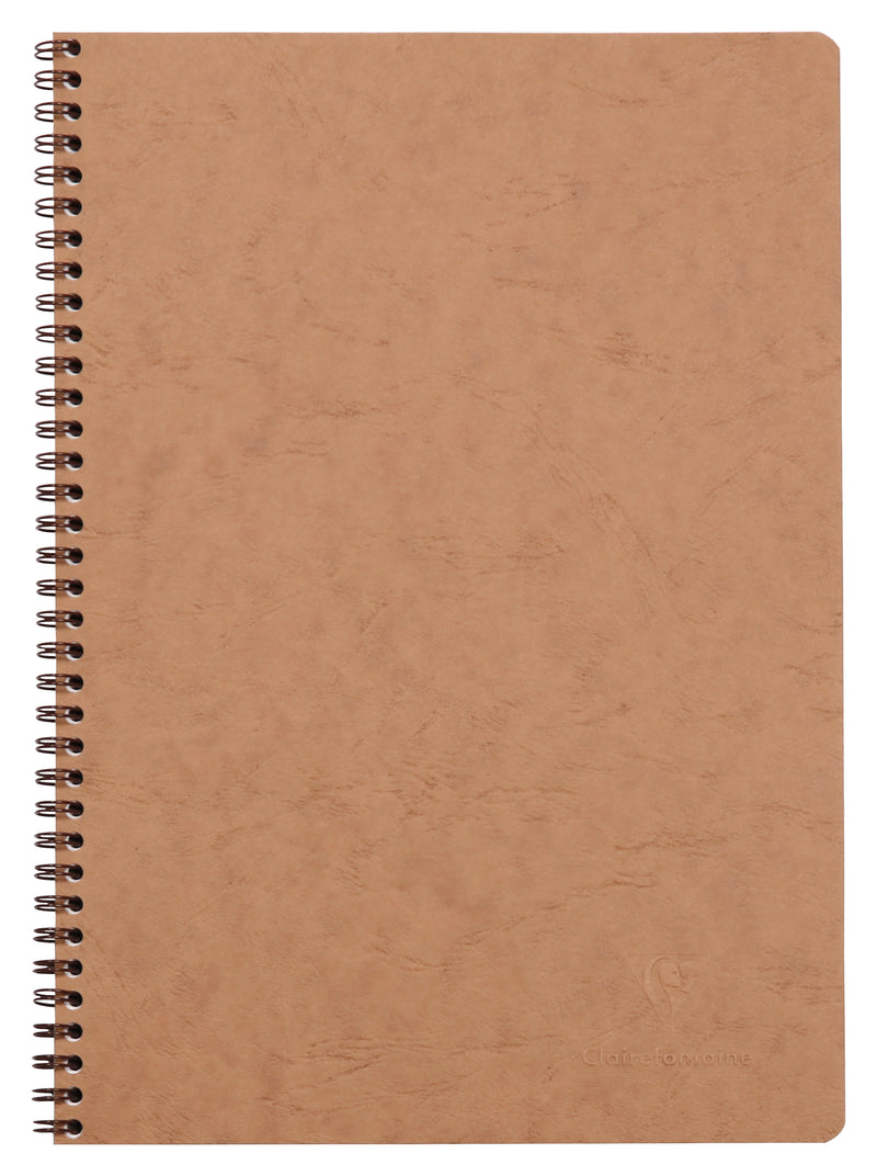 Cahier spiralé AGE BAG A4 100 pages petits carreaux 5x5 - Couverture tabac