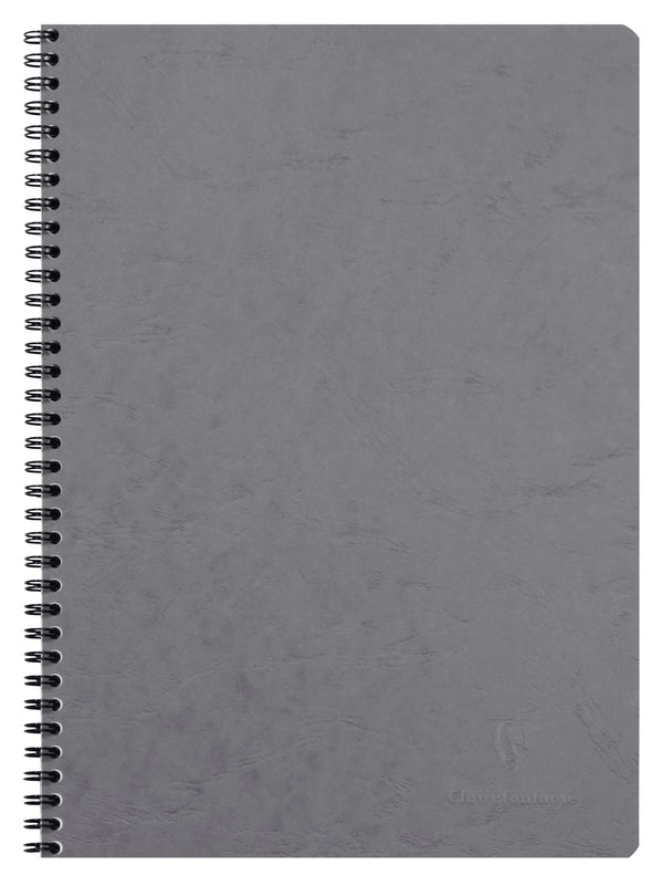 Cahier spiralé AGE BAG A4 100 pages petits carreaux 5x5 - Couverture grise