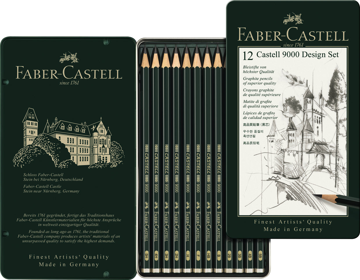 Crayon graphite aquarelle mine 3 3 mm 2b noir x 6 faber-castell - La Poste