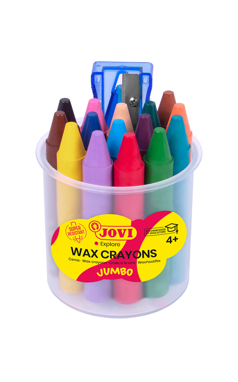 Craies à la cire - Enfant dès 2 ans - Coloriage - 12 couleurs - Jovi