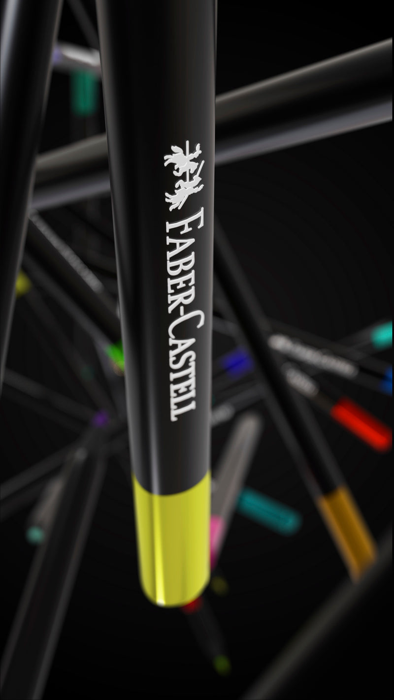 Boîte métal de 24  Crayons de couleurs Black Edition
