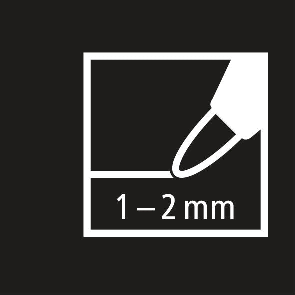 Pochette 3 marqueurs acrylique FREE noirs - Pointe fine/moyenne/large