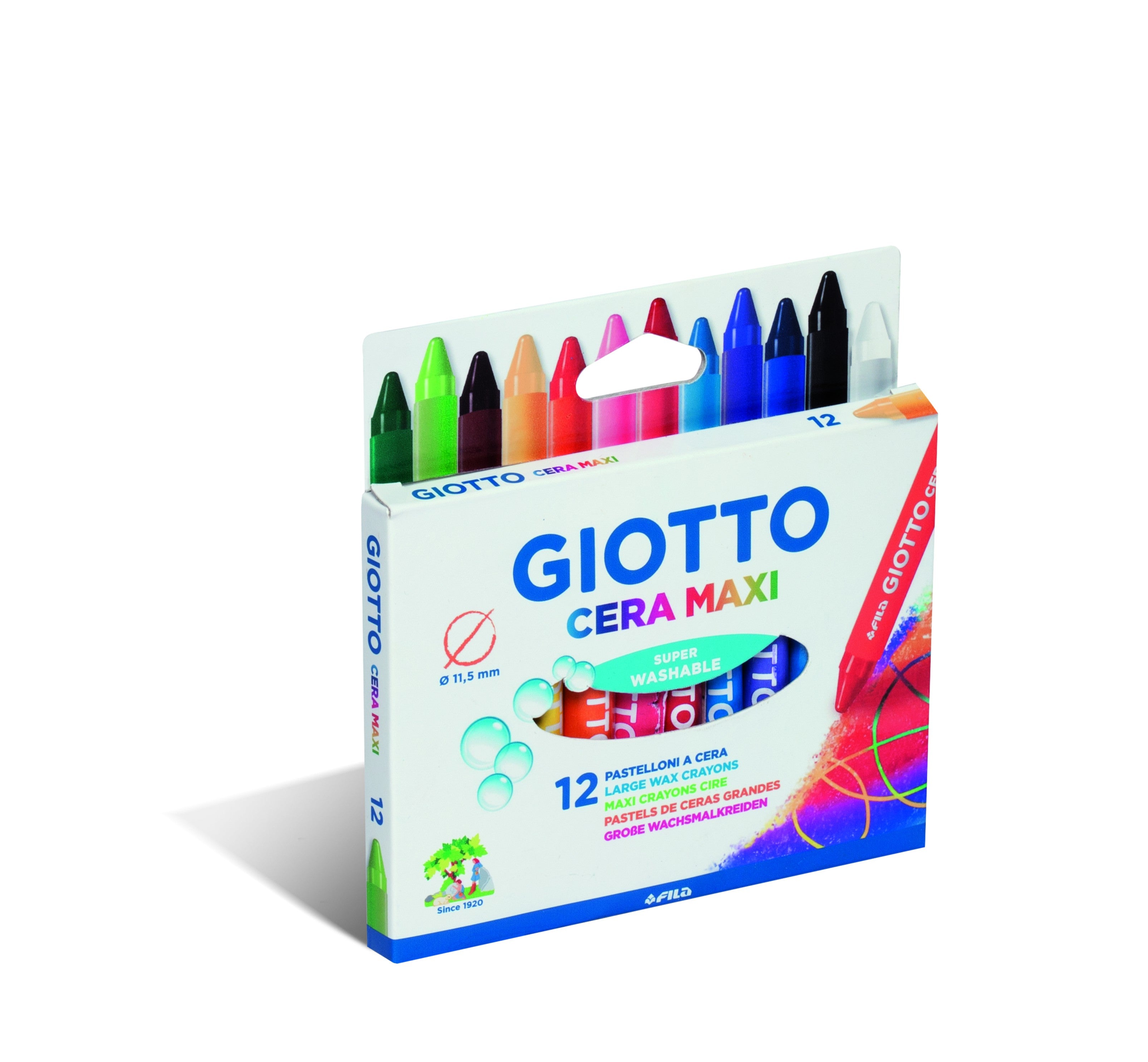 GIOTTO Be-bè Wax Crayons 10 Assorted Colours Pack - Large Size, Safe & Washable For Young GIOTTO Be-bè Wax Crayons 10 Assorted Colours Pack - Large Size, Safe & Washable For Young
