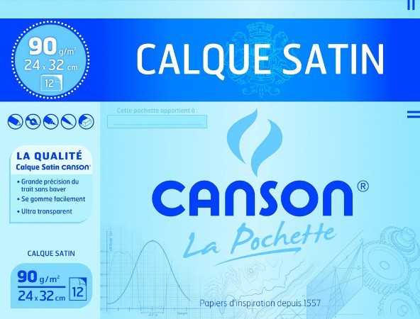 Papier calque satin Canson 90 g/m²