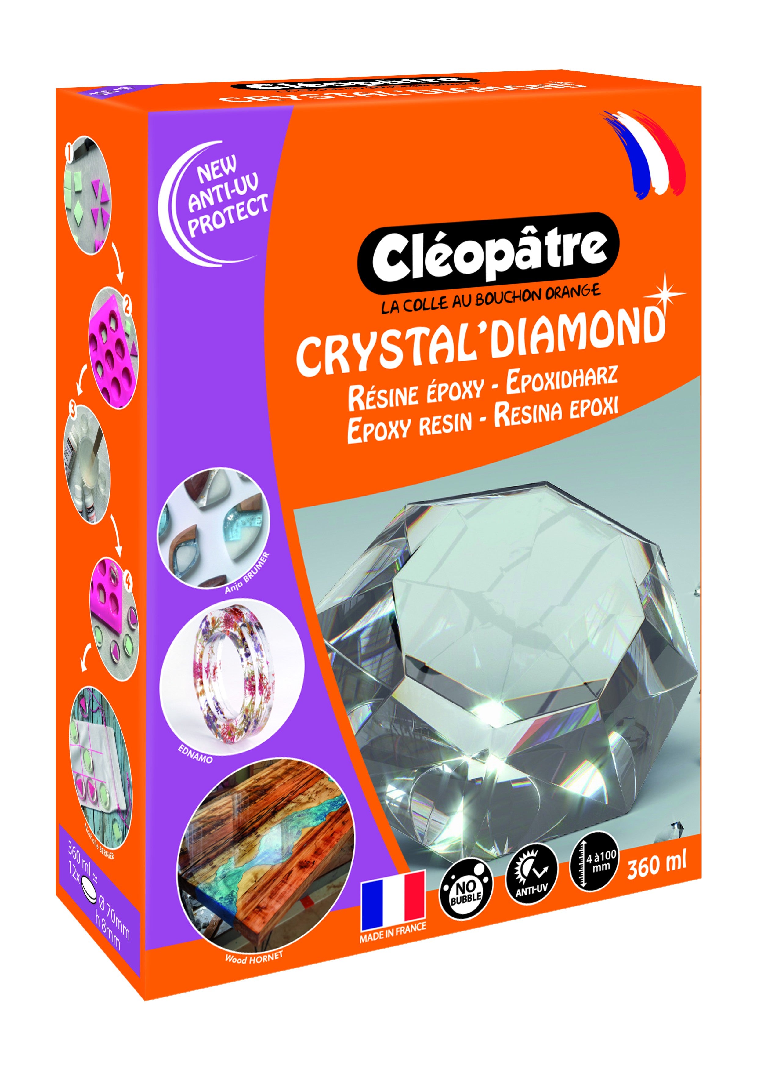 Cléopâtre résine époxy Crystal'Diamond 720ml