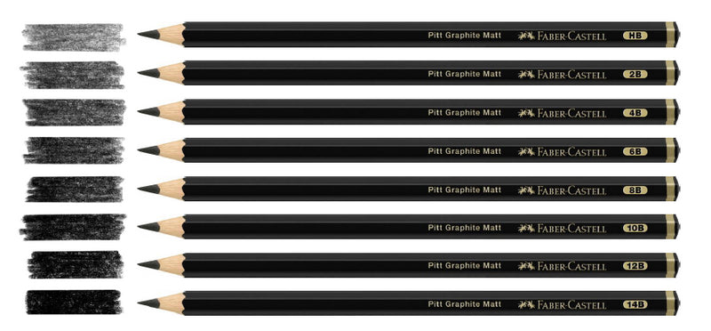 Set metal de 8 Crayons Pitt Graphite Matt + 3 accessoires