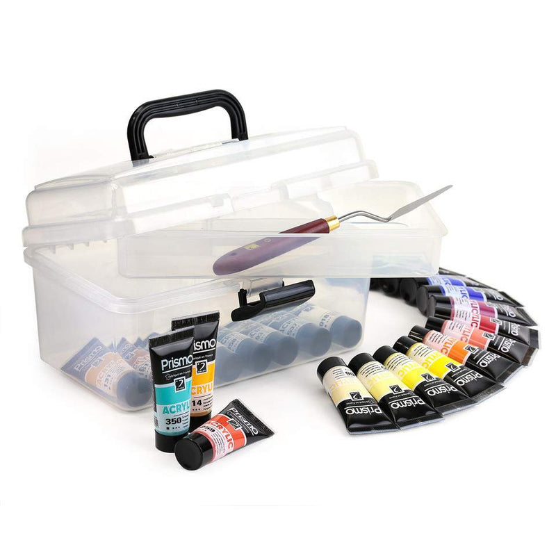 Box de 24 tubes de 21ml de peinture Acrylique Fine Prismo + couteau