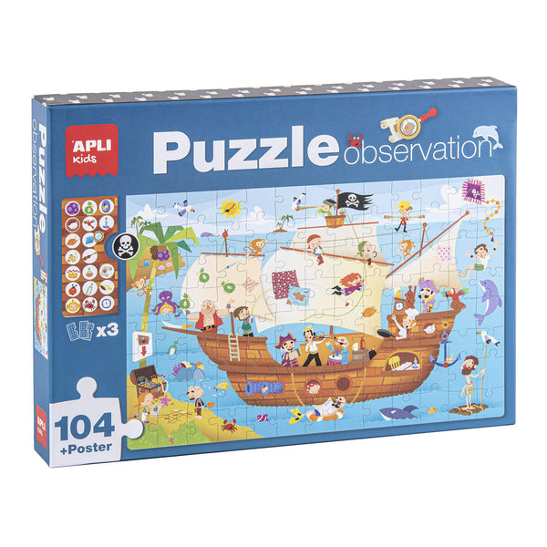 Puzzle observation bateau pirate
