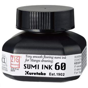 Encre noire Sumi Ink 60 ou 180 ml