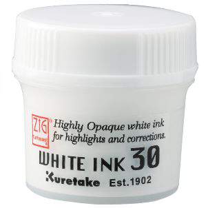 Encre blanche opaque 30 ml Kuretake