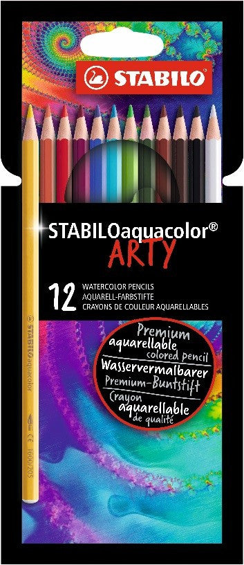 STABILO Aquacolor pochette de 12 crayons Arty