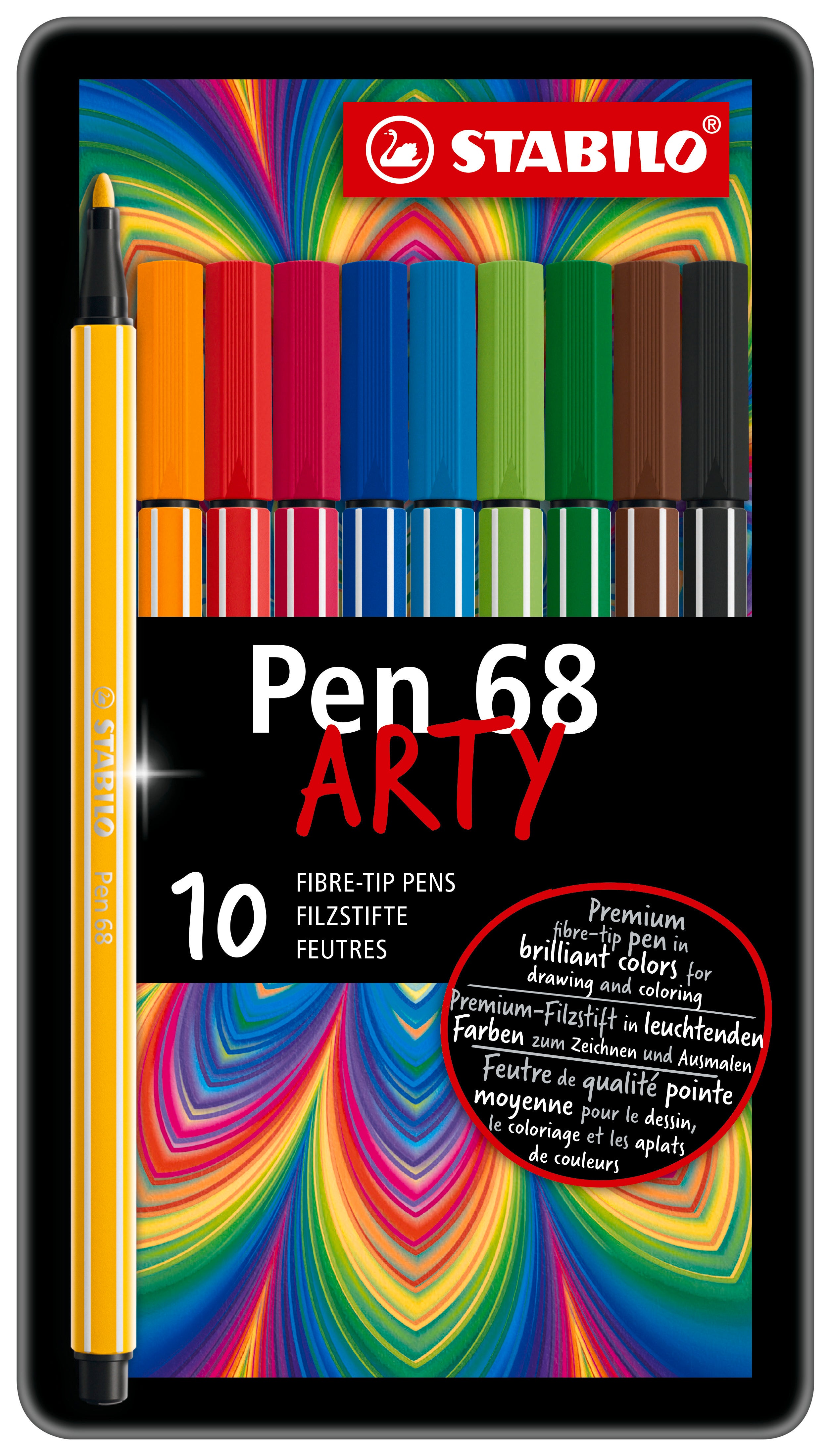 Stylo-feutre Pen 68 Brush STABILO Boite de 15