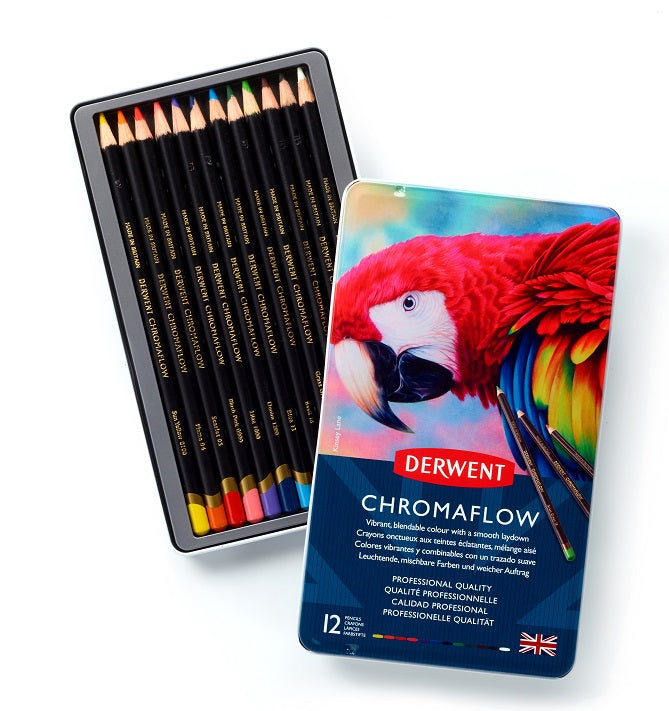 Crayons de couleur professionnels dans une boîte de rangement de