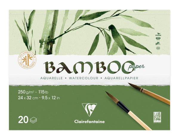 Bloc aquarelle Bamboo 250g/m² collé 4 côtés