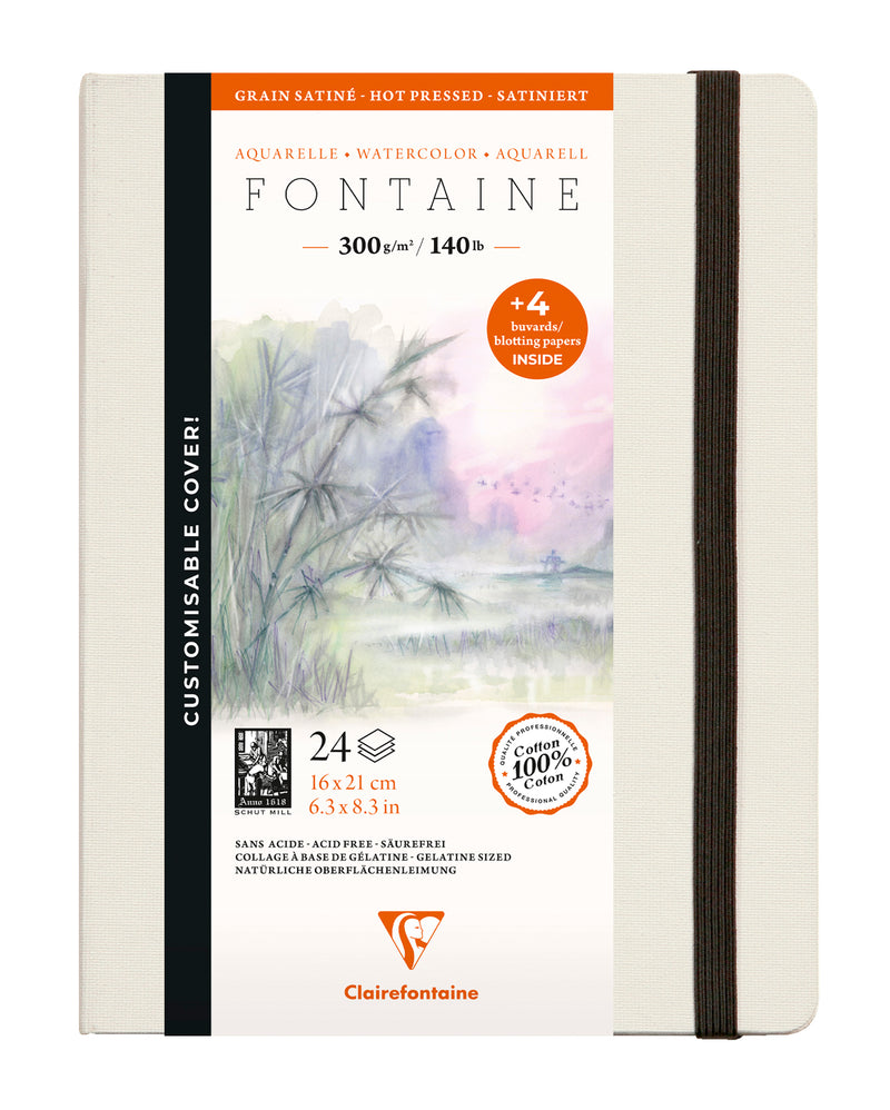 Carnet de voyage aquarelle Fontaine