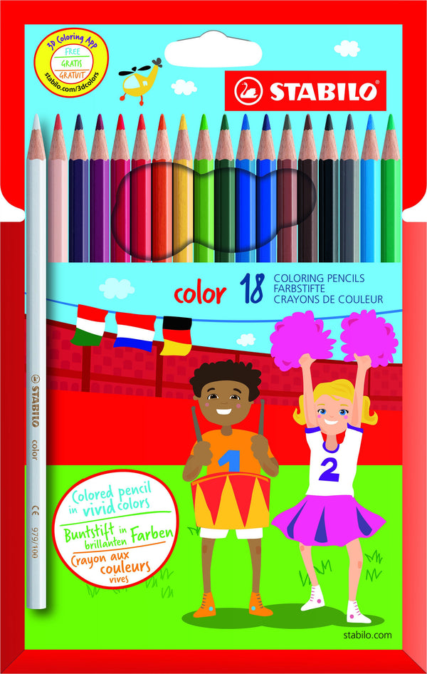 Pochette de 18 crayons de couleur Color