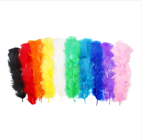 Assortiment plumes de dinde multicolore (x300)