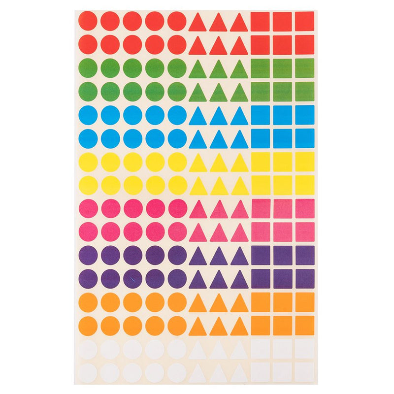 Gommettes géométriques petite taille -8 couleurs -528 pièces