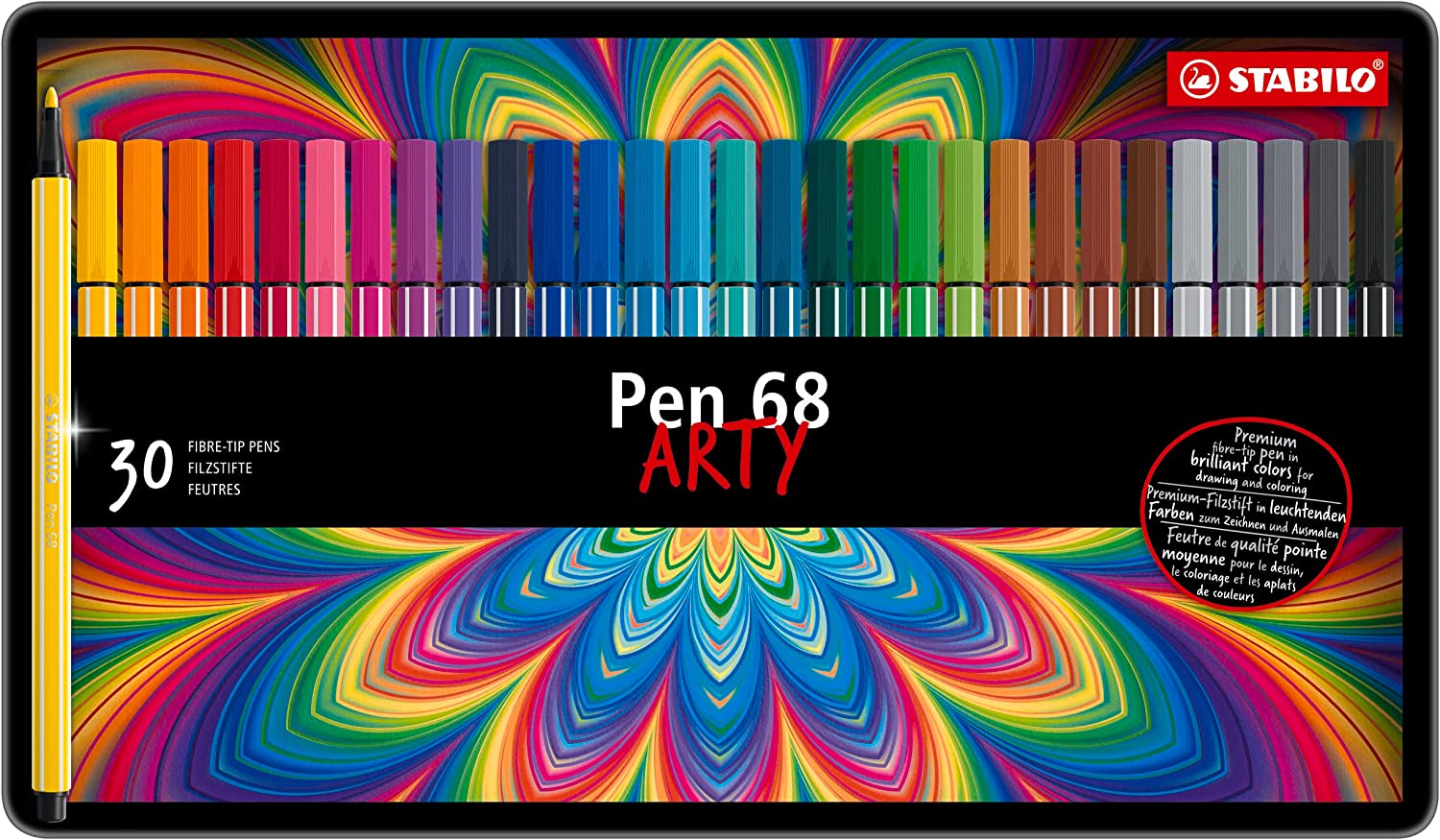 Feutre STABILO Pen 68 Arty Medium set 65 couleurs sur