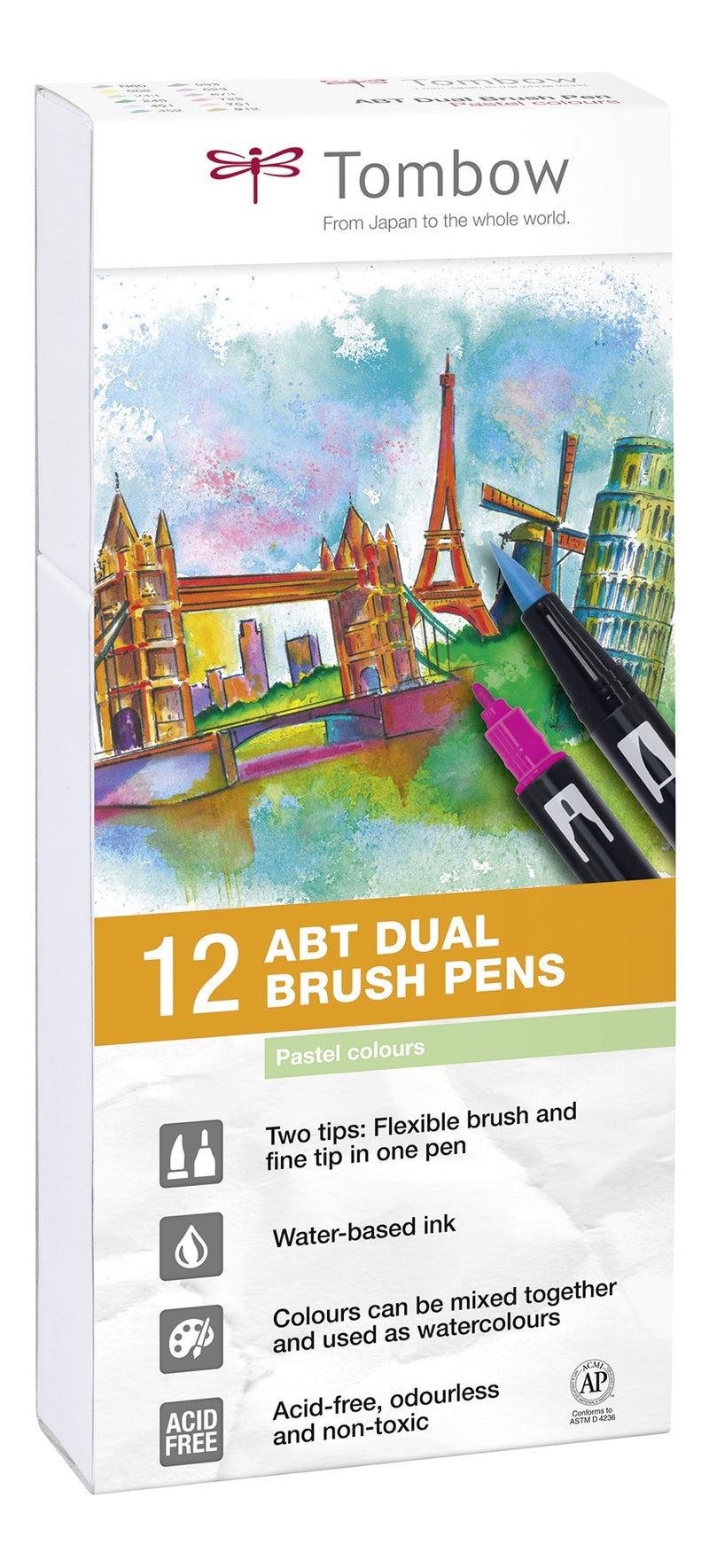 Feutre dual brush ABT boîte 12 "Pastel"