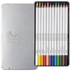 Boîte métal de 12 crayons couleurs aquarellables