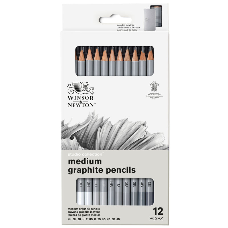 Boîte métal de 12 crayons graphite