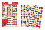 Gommettes repositionnables rondes - 6 couleurs
