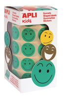 Gommettes en rouleau - Sourire vert
