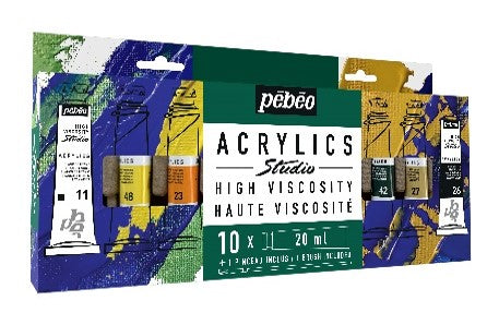 Etui Acrylics Studio 10 x 20ml + pinceau