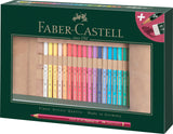 Trousse à crayon effet daim + 30 crayons Polychromos + 3 graphites