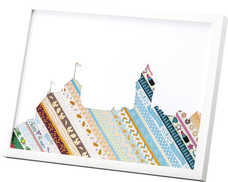 Rubans Washi Tape argent iridescent