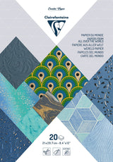 Blocs papiers du Monde 20 feuilles A4 80g/m² Bleu
