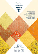 Blocs papiers du Monde 20 feuilles A4 80g/m² Jaune / Or