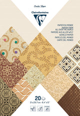 Blocs papiers du Monde 20 feuilles A4 80g/m² Marron / Ivoire