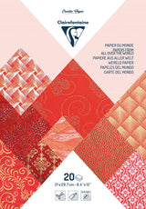Blocs papiers du Monde 20 feuilles A4 80g/m² Rouge