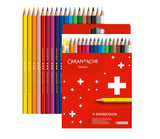 Set carton de 18 crayons de couleurs permanents Swisscolor - Caran d'Ache