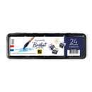 Boîte métal de 24 demi-godets peinture d'aquarelle Extra Fine Bréhat