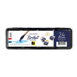 Boîte métal de 24 demi-godets peinture d'aquarelle Extra Fine Bréhat